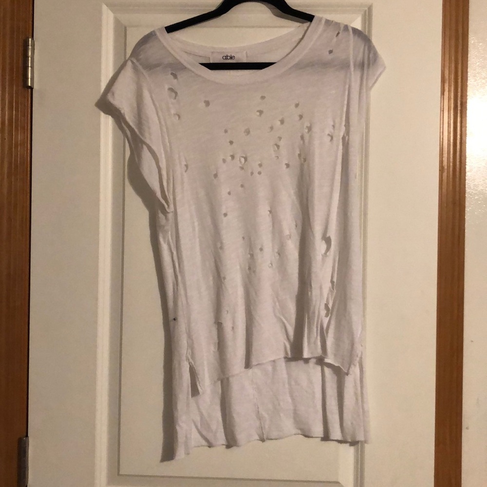 White Shirt with Holes